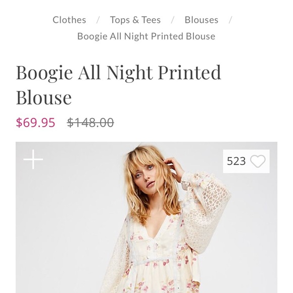 ⭐FINAL SALE!⭐ Free People Boogie All Night Blouse - Picture 7 of 8